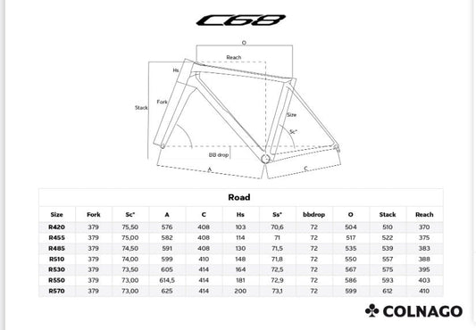 COLNAGO|C68 TI Disc Frameset