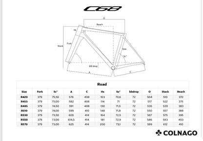 Colnago C68 Disc Frameset [HRWP]