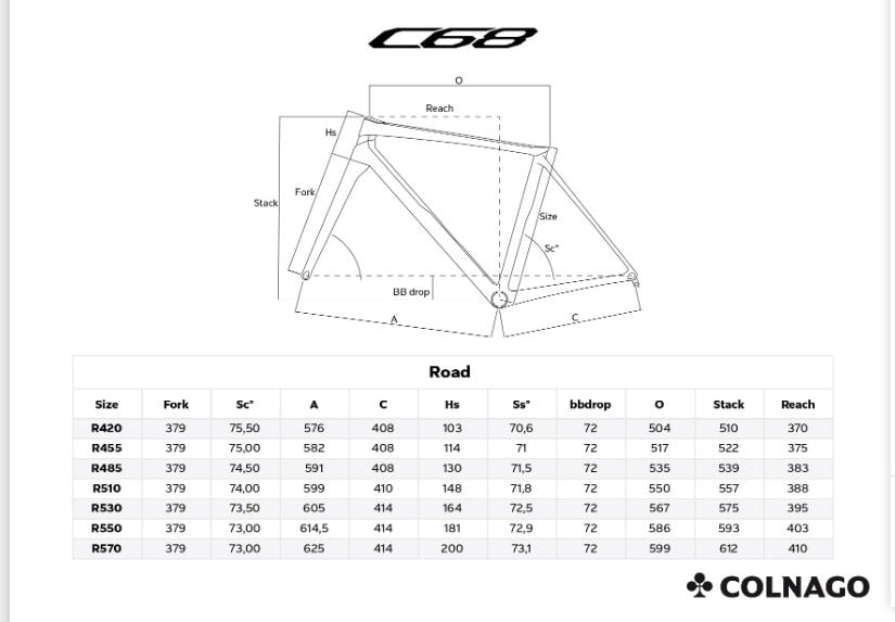 Colnago C68 Disc Frameset [HRWH]