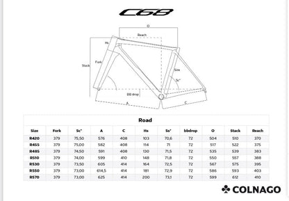 Colnago C68 Disc Frameset [HRRD]